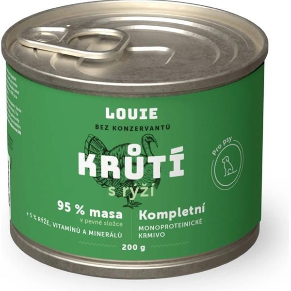 Louie konz. pro psy krůtí s rýží 200 g
