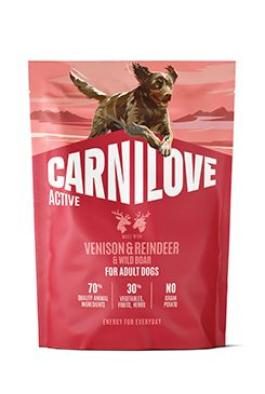 CARNILOVE ACTIVE Dog Dry Made with Venison & Reindeer & Wild Boar for Active Adult All Breeds 1,5 kg