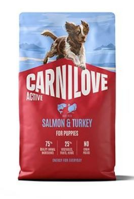 CARNILOVE ACTIVE Dog Dry  Made with Salmon & Turkey  for Puppies   4 kg