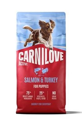 CARNILOVE ACTIVE Dog Dry  Made with Salmon & Turkey  for Puppies   12 kg