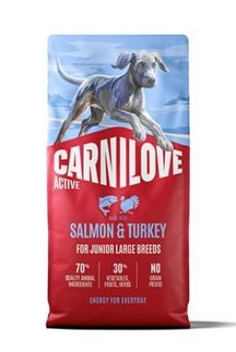 CARNILOVE ACTIVE Dog Dry  Made with Salmon & Turkey  for Junior Large Breeds 12 kg
