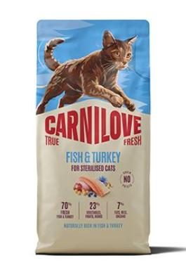 CARNILOVE TRUE FRESH Cat Dry Fish&Turkey for Sterilised Adult All Breeds 6 kg
