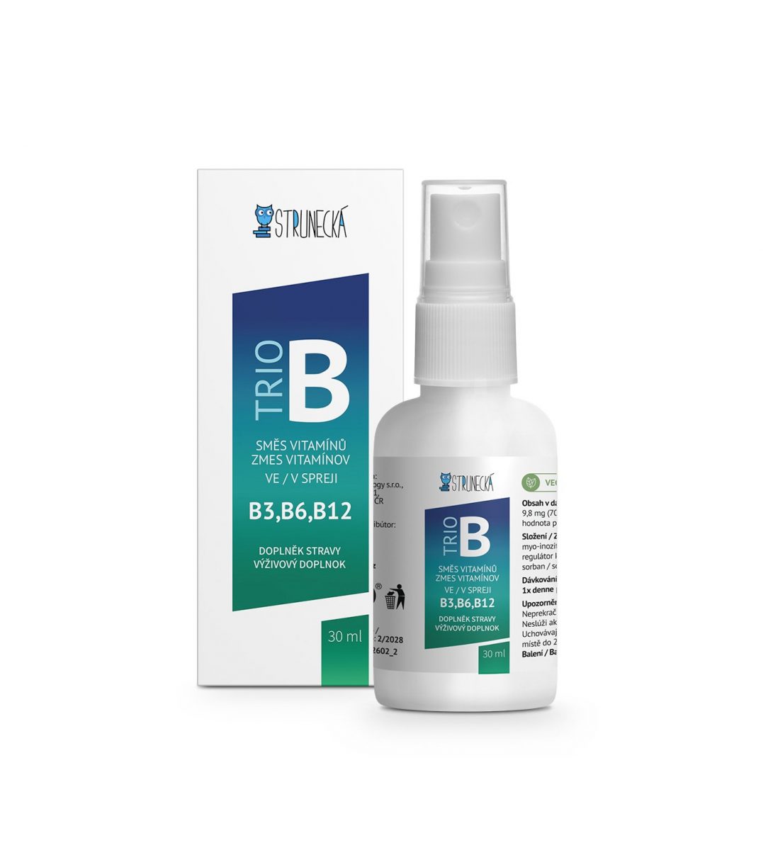 STRUNECKÁ Trio B - kombinace vitaminů B3, B6, B12 ve spreji 30ml