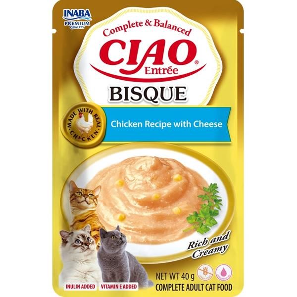 Inaba Ciao Entrée Bisque kuře a sýr 40 g