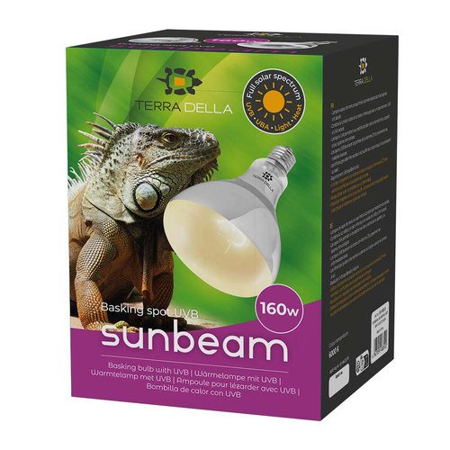 TERRA DELLA SunBeam Výhřevná lampa s UVA a UVB do terária 160W 12,5x12,5x16cm