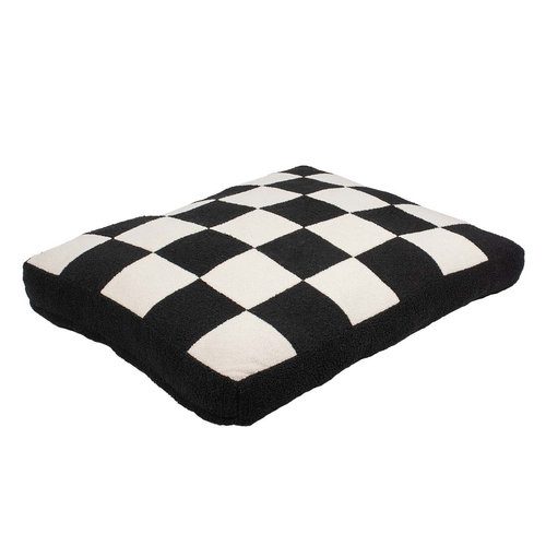 COOCKOO COZY BLOCK Měkký polštář pro psy L 120x80x12cm černý/bílý