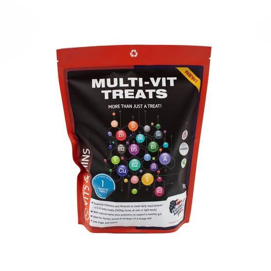 Zdravé pamlsky s probiotiky a vitamíny Equine America Multivit treats, balení 1 kg
