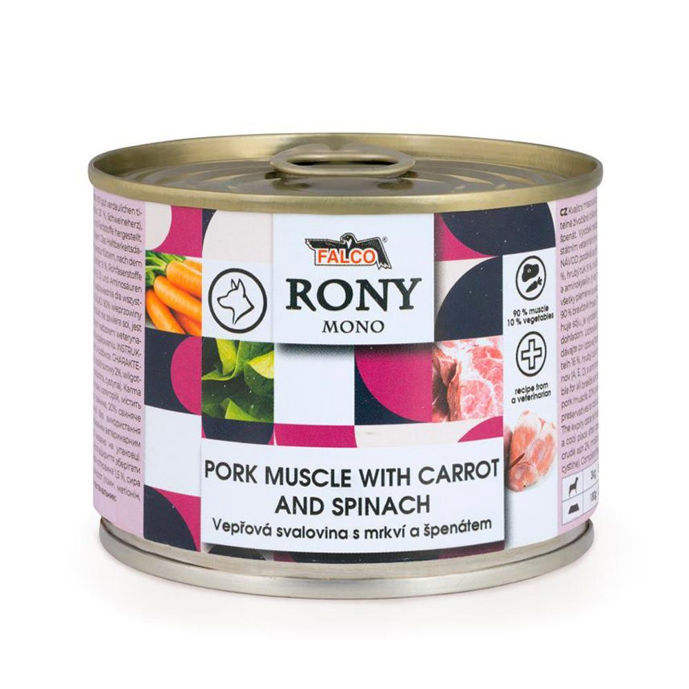 Rony Mono Pork Muscle With Carrot And Spinach 200g