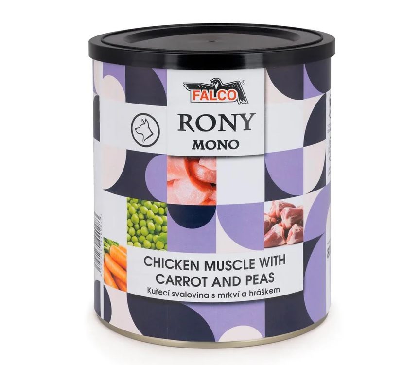 Rony Mono Chicken Muscle With Carrot And Peas 800g