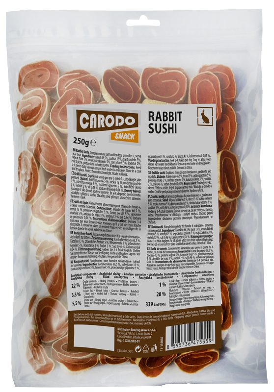 CARODO Dog poch. Králičí sushi 250g