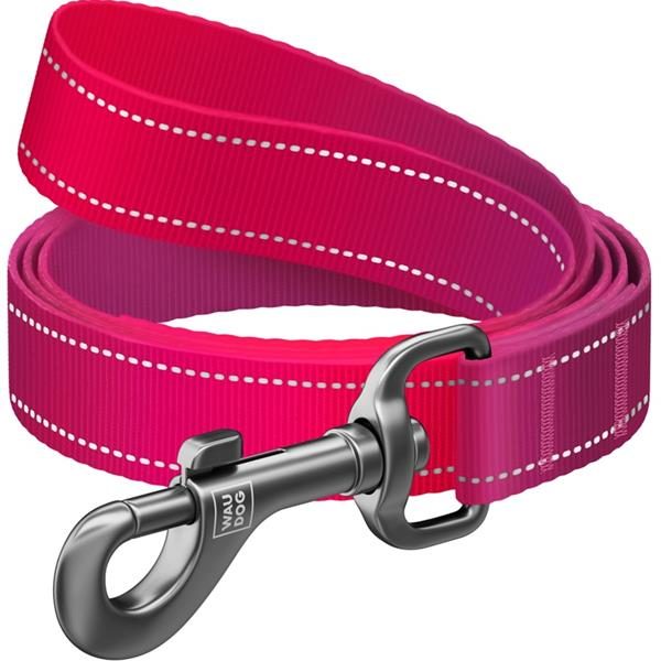 Vodítko nylon WAUDOG Mono 2,0x200cm růžové