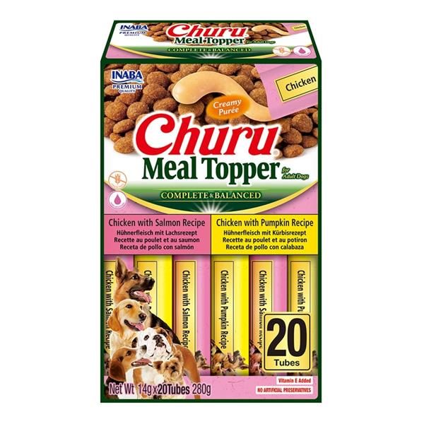 Inaba Churu Dog meal topper losos a dýně multipack 20x14g