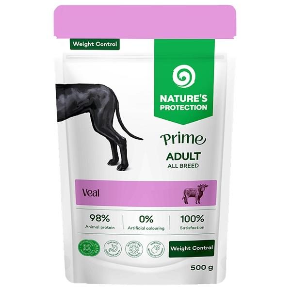 Natures Protection Prime Dog kaps. Weight Control Veal 500 g