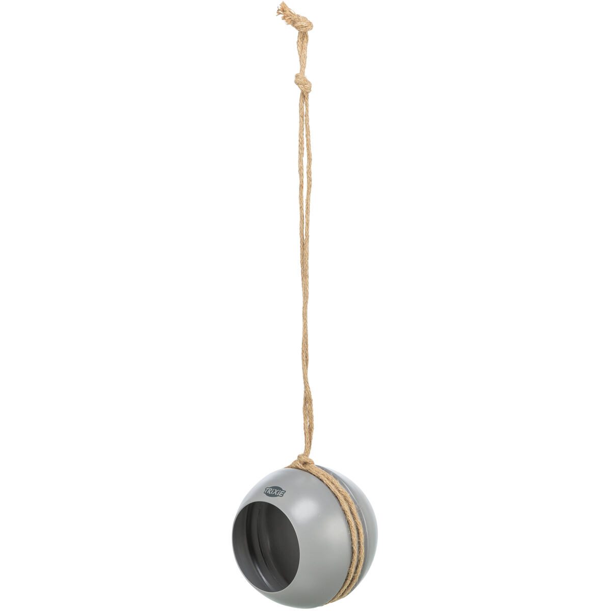 Venkovní krmítko Baňka k zavěšení, ø 12 cm, kov, šedá