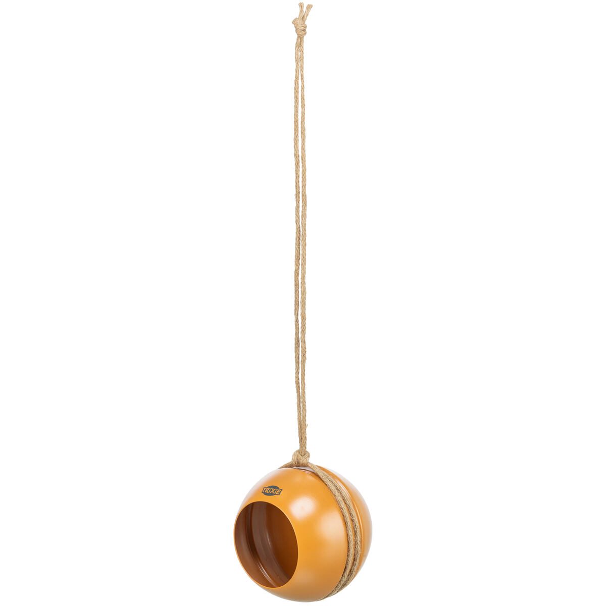 Venkovní krmítko Baňka k zavěšení, ø 12 cm, kov, oranžová