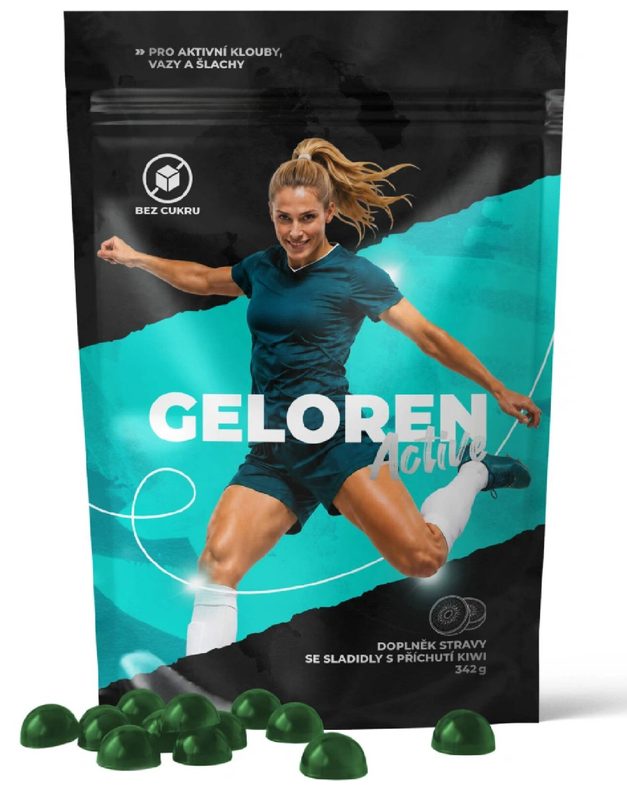 Geloren Active kiwi bez cukru 342g, 90 želé