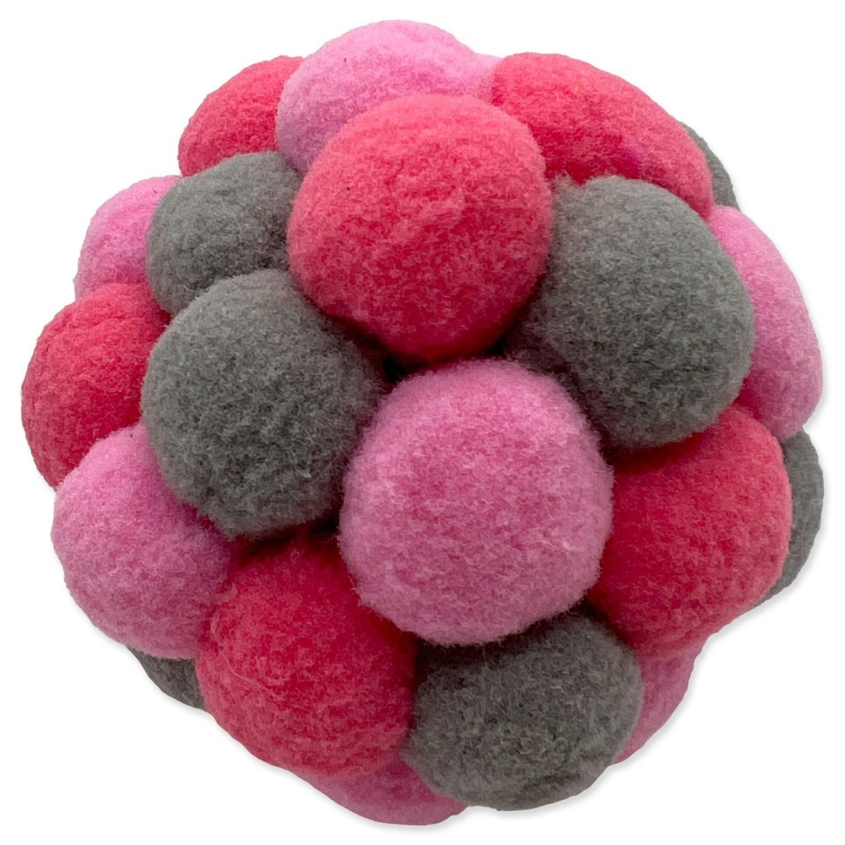 Hračka Aumüller míček Pink Plush růžovo-šedý, šanta kočičí a matatabi