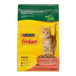 FRISKIES s hovězím, kuřetem a přidanou zeleninou 10kg